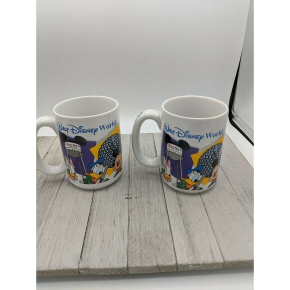 Walt Disney World Set 0f 2 Coffee Mugs Grandma & Grandpa Mickey, Pluto, Donald - Picture 5 of 9